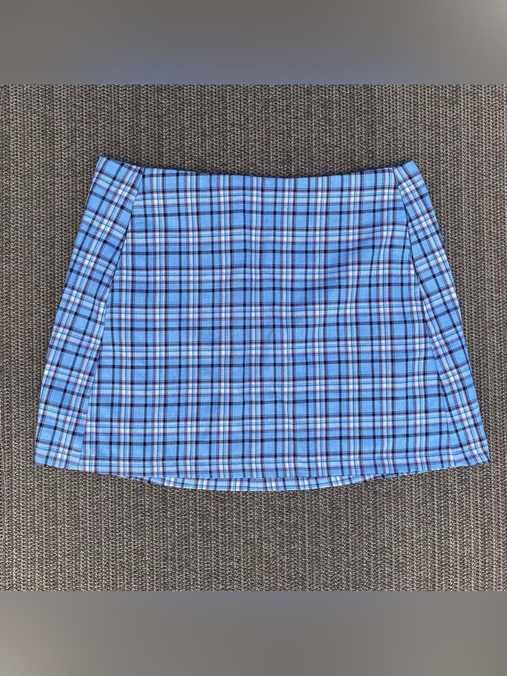 Urban Outfitters Blue Pink Plaid Pockets Mini Skirt Medium